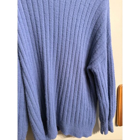 Aerie Blue Being Aeriereal Buttercream Ribbed Oversized Pullover Sweater Small - Picture 3 of 6